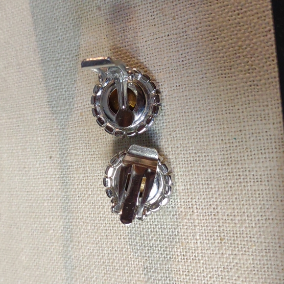 Vintage Rivoli A/B Rhinestone Earrings - Picture 4 of 5